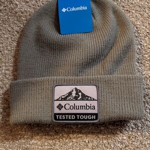 Columbia Khaki Beanie with Patch